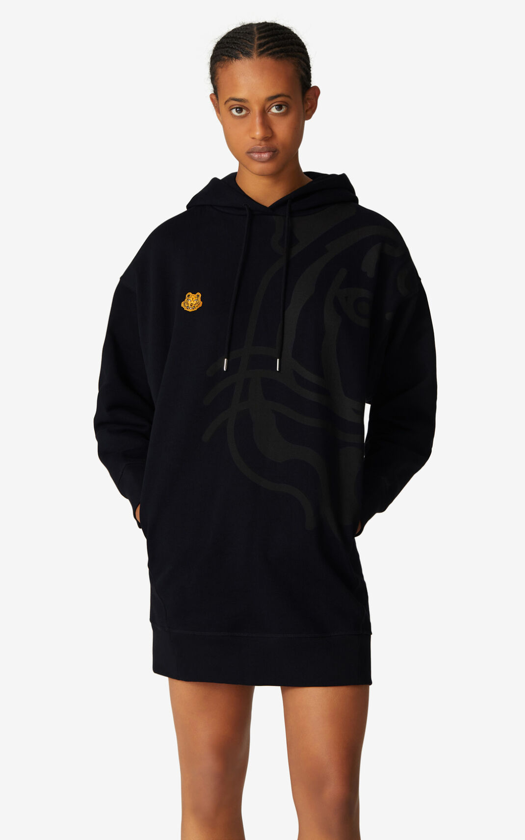 Kenzo K Tiger oversized hooded sweatshirt Klänning Dam | 85164-XASN